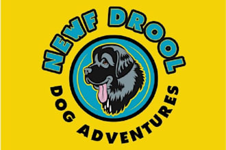 design animals fun vibrant cartoon dog logo
