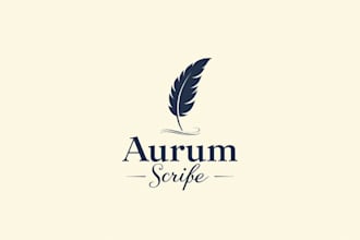 make a high quality 3d modern feather pen logo with unlimited revision