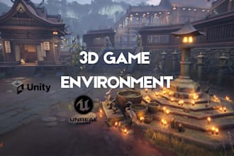 design 3d game environment 3d map for game in unity 3d and unreal engine5