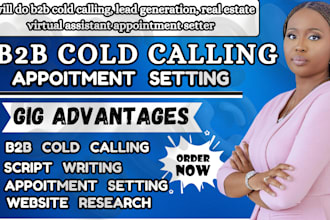 b2b cold calling lead generation realestate virtual assistant appointment setter