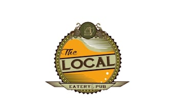 design awesome local eatery and pub bar logo