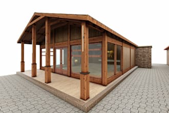 do custom outdoor design, desk, screened porches, timber, wood house