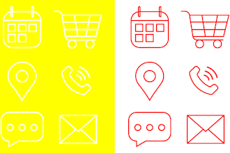 design custom line art icons