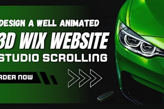 3d wix website animated design webflow spline lottie 3d wix studio scrolling