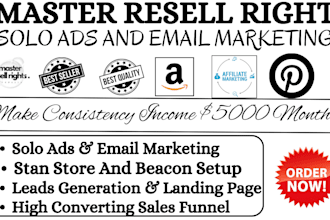 promote master resell right product with the means of email marketing