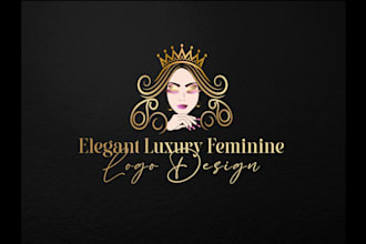 create elegant luxury feminine logo design