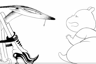 do 2d line art, pencil sketch, pencil drawing, line art animation frame by frame