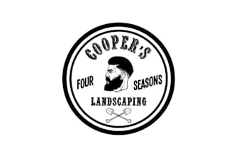 design unique bearded landscaping and snow removal logo