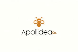 make an amazing 3d professional honeybee line logo design just in 12 hours