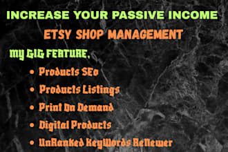 etsy shop manager etsy store seo products listing