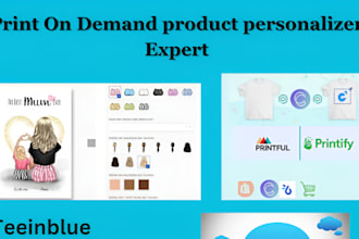 setup customily zepto teeinblue lumise redesign shopify print on demand gelato