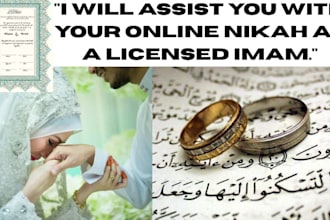 assist you with your online nikah as license imam
