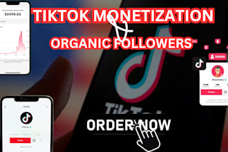 grow your tiktok organically and guide you to monetization