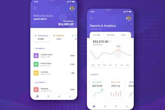 design responsive fintech ui ux dashboard for app or web