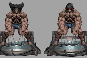 make 3d action figure diorama miniatures,action figure, stl statue,sculpt3d file