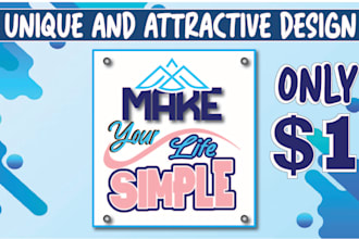 make unique and attractive copyright free typography design
