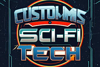 make custom text with metaverse futuristic sci fi tech style