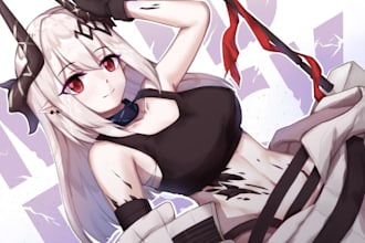 design vtuber model rigging vtuber character live2d in anime style  illustration