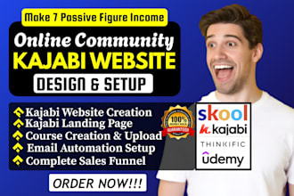 design kajabi website, coaching kajabi sales funnel wellness udemy course sales