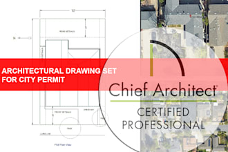 modify chief architect files for building permit blueprints