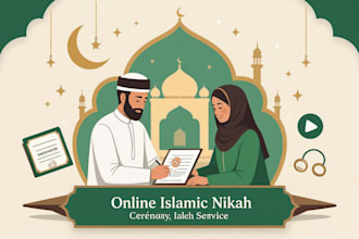 perform your islamic nikah ceremony online with certificate and wakeel