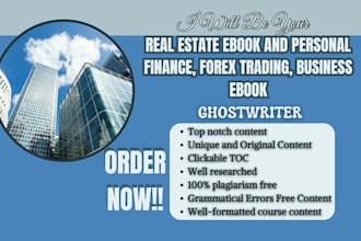 write real estate ebook, finance, business lead magnet ebook writing