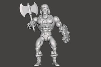 sculpt articulated figure, 3d action figure, 3d toy, custom figure, and 3d print