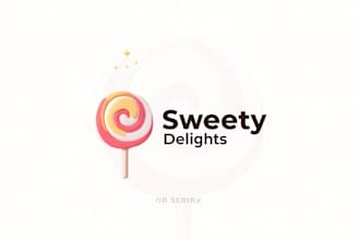 make an amazing 3d modern lollipop swirl icon logo with express delivery