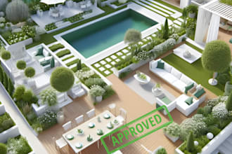 do detailed sharp architect landscape design your garden, backyard, pool, patio