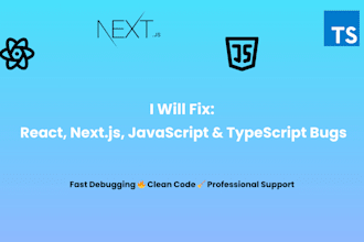 debug and fix issues in your react nextjs javascript or typescript