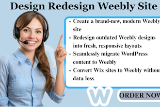 design redesign weebly migrate wordpress  convert wix to weebly online website