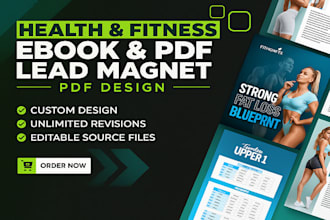 create daily routine health and fitness ebook, pdf lead magnet design in canva