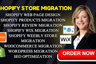 migrate wix wordpress bigcommerce squarespace weebly store to shopify store
