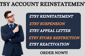 reinstate your suspended etsy account remove etsy restriction