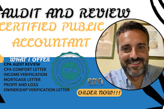 write verified CPA letter, income letter, expense ratio letter, mortgage letter