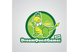design necessary dream quest games dragon logo