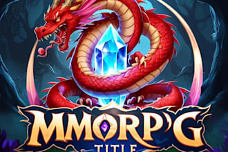 make original medieval, fantasy, rpg, mmorpg game logo title