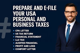 prepare your individual and business USA tax return as a CPA
