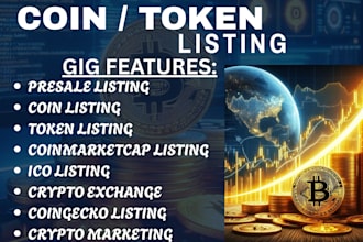 fast track token listing, coin listing on coinmarketcap, coingecko, pancakeswap