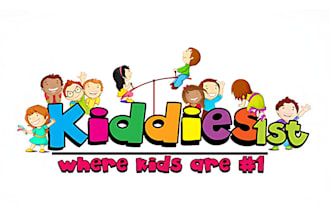 make a modern childcare, daycare, baby store, toy shop and kids logo design