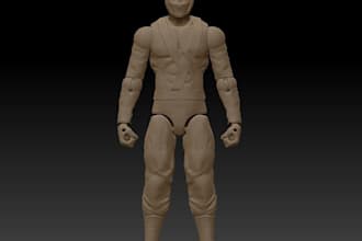 design 3d toy dnd game  articulated 3d modeling character action figure mini stl