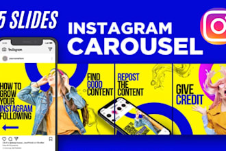 design instragram and linkedin carousel post