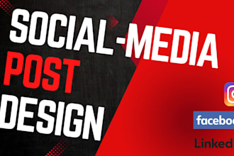 design creative social media posts for instagram, facebook, or linkedin