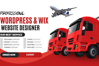 design logistics, trucking, dispatch, freight, shipping, moving company website
