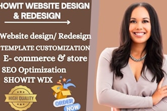 design,redesign and customize showit website,  showit template, seo optimization