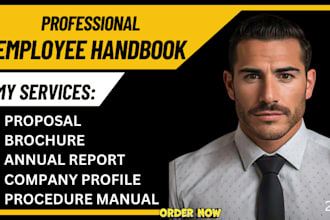 design annual report company profile employee handbook brochure procedure manual