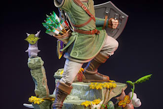 3d sculpting, figurine, action figure, 3d toy, 3d bust stl file for 3d printing