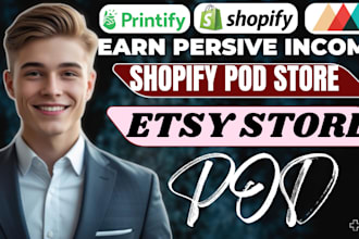 do etsy, wix, shopify print on demand store, etsy pod shopify pod store setup