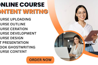write your course content, curriculum, ebook online course, ebook ghostwriter