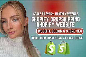 create shopify website, build shopify store design, shopify dropshipping store